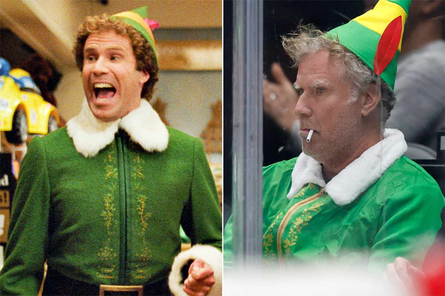 Will Ferrell surprises fans with a disheveled Buddy the Elf at Kings game