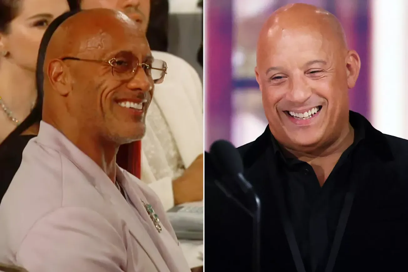 Vin Diesel and The Rock officially end their feud at the 2025 Golden Globes